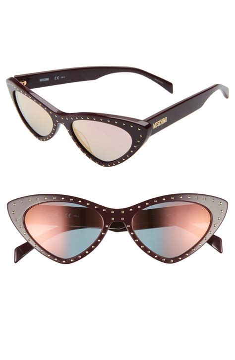 extreme large cat eye sunglasses|moschino 52mm cat eye sunglasses.